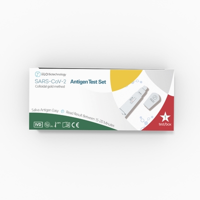 Class III Swab Antigen Test Kit การทดสอบ SARS-CoV-2 1 การทดสอบ/กล่อง iiLO Plastic