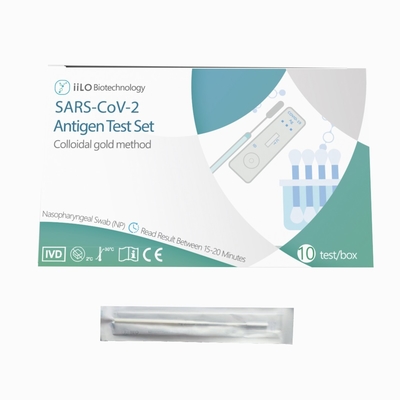 ความแม่นยำ 99% ราคาโรงงาน SARS-CoV-2 ชุดทดสอบแอนติเจน Nasopharyngeal Swab 10 ชุดทดสอบ/กล่อง